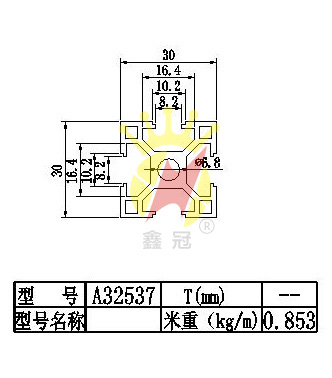 30x30流水線鋁型材A32537