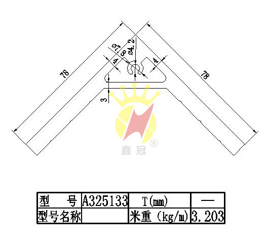 78x78角鋁A325133